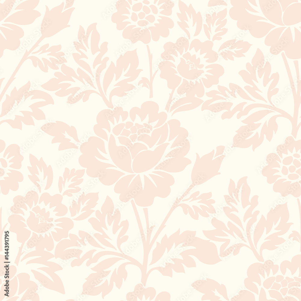 Vector flower seamless pattern element. Elegant texture for backgrounds. Classical luxury old fashioned floral ornament, seamless texture for wallpapers, textile, wrapping.