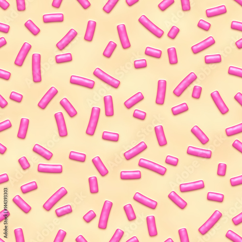 Seamless pattern with many decorative sprinkles