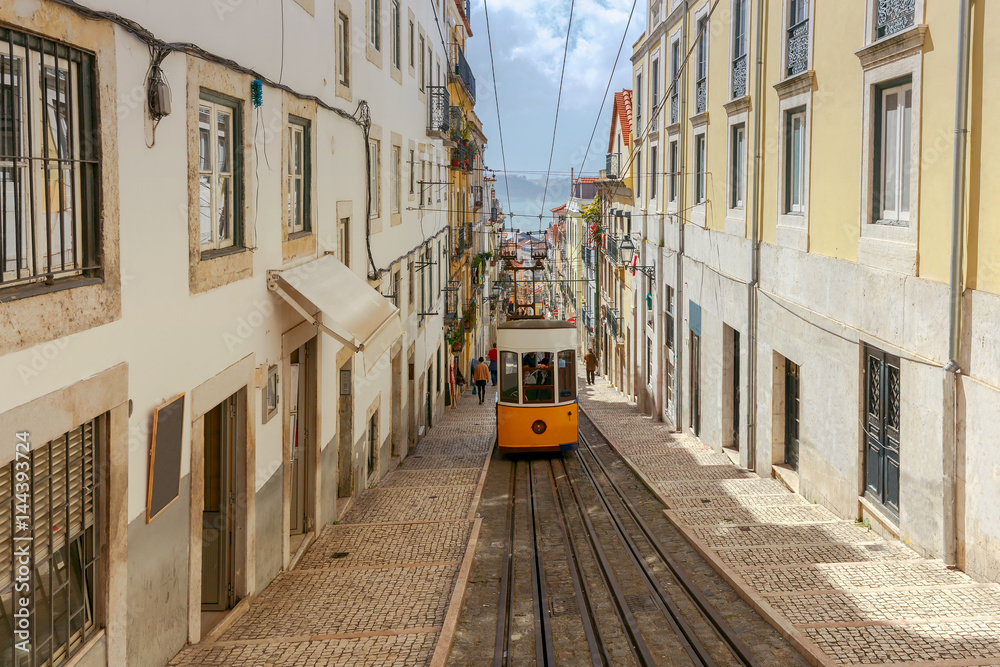 Lisbon. Old tram.