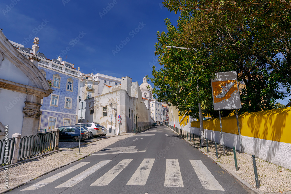 Naklejka premium Lisbon. Old streets.