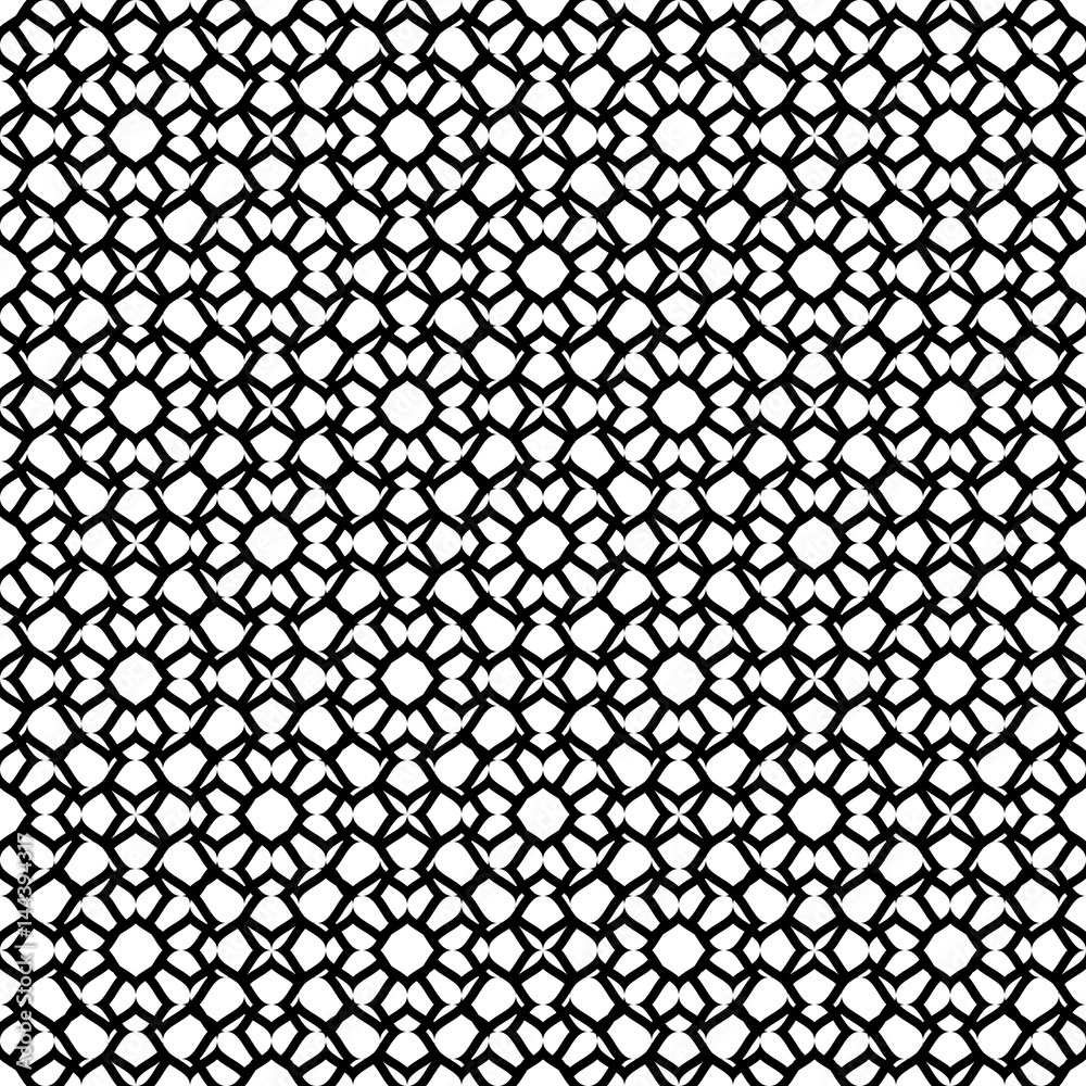 Fototapeta premium Vector monochrome ornament texture, seamless pattern in oriental style