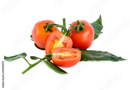  tomatoes isolated on white background