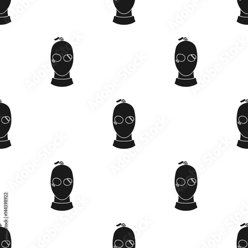 Thief icon in black style isolated on white background. Crime pattern stock vector illustration.