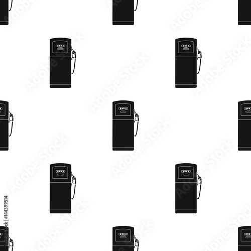 Fuel dispencer icon in black style isolated on white background. Oil industry pattern stock vector illustration.
