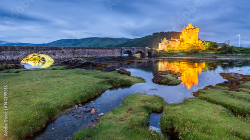 Dusk over loch at Eilean Do...