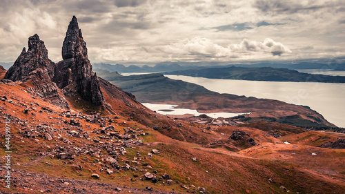 Old Man of Storr, Skye in cloudy day