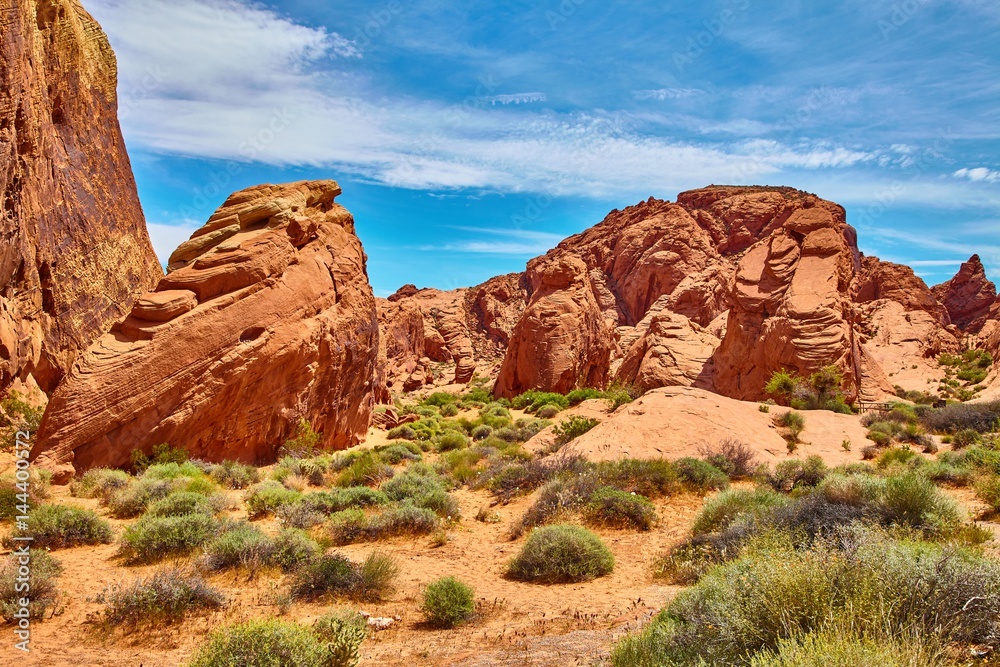 Incredibly beautiful landscape in Southern Nevada, Valley of Fire State Park, USA.