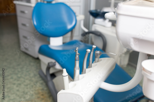 Instruments of a dentist in the clinic