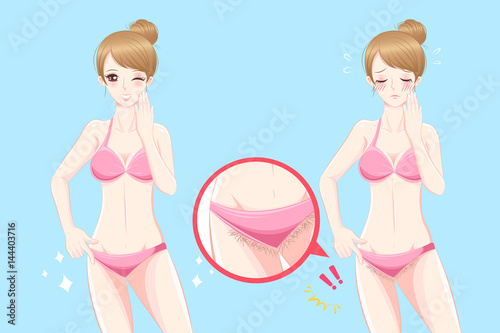 woman with bikini line