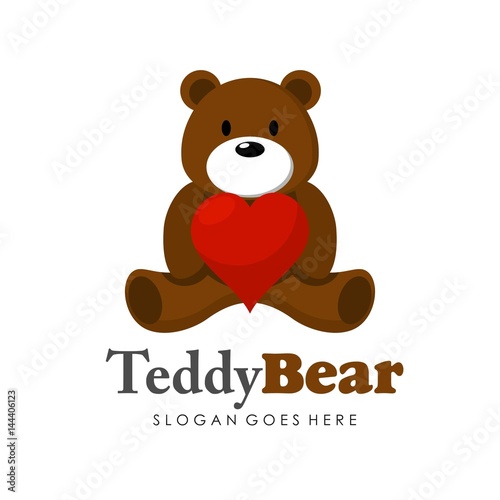 Cute teddy bear illustration full vector