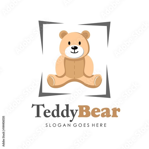 Cute teddy bear illustration full vector