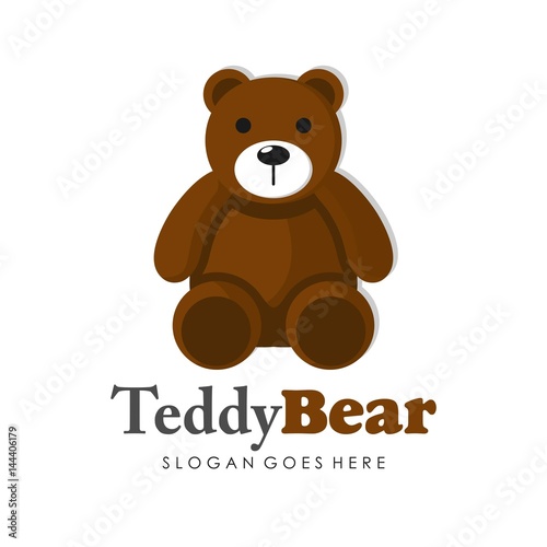 Cute teddy bear illustration full vector