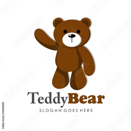 Cute teddy bear illustration full vector