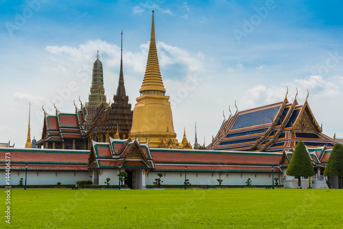 Grand palace and Wat Phra Kaeo Temple of the Emerald Buddha   Bangkok  Thailand