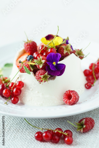 dessert with berries