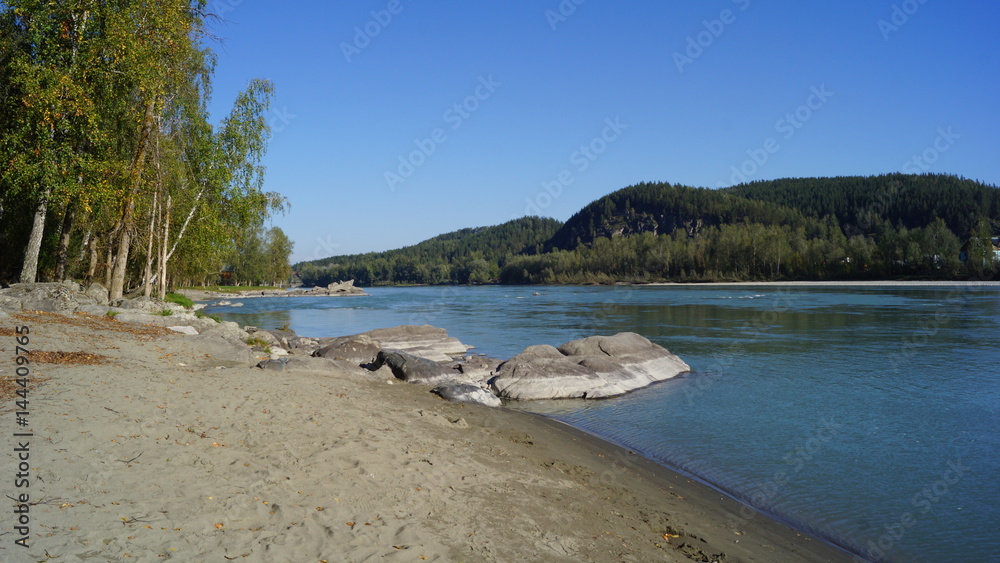 a view of the river Biya in Altai