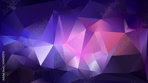Abstract triangle background. Deep violet, purple, white and blue colour.