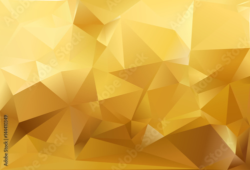 Abstract triangle background. Gold and white colour.