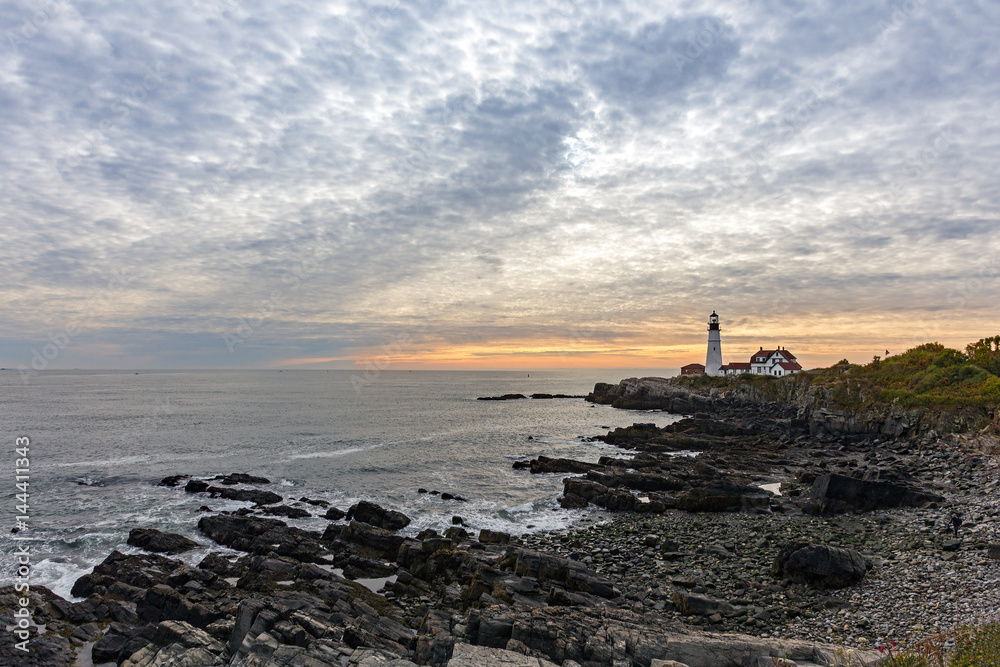 Portland Head Lighthouse, Cape Elizabeth, Fort Williams Park, Portland, Maine is one of the oldest lighthouses in continuous use in the country