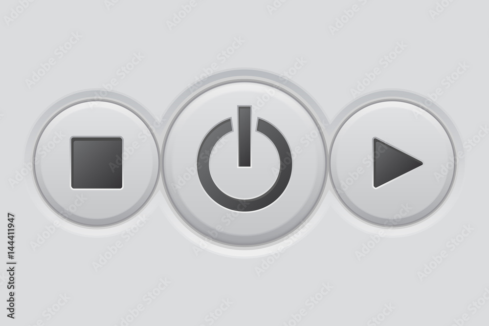 Music buttons. On and off, play, stop Music buttons. On and off, play, stop