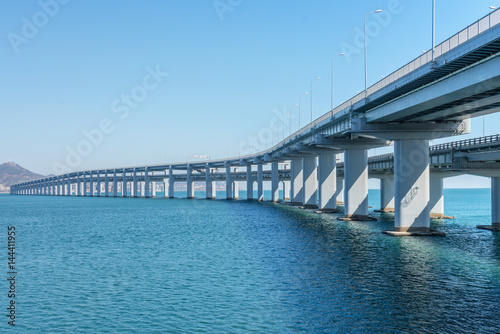 Dalian Cross-Sea Bridge,landmark of Dalian,China..