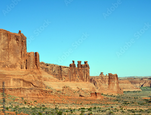 Arches NP Cliffs/Cliffs and geologic formations in the Utah desert