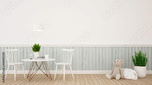 kidroom or cafe modern classic design - 3D Rendering photo