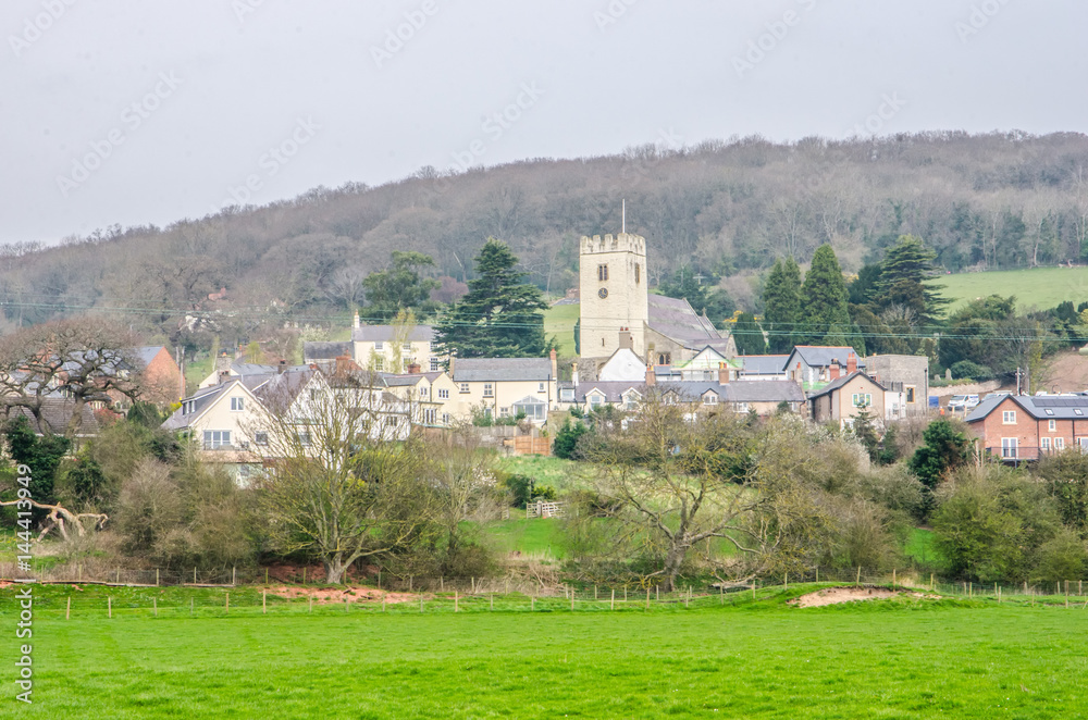 View of Bodfari Village, Denbighshire, Wales
