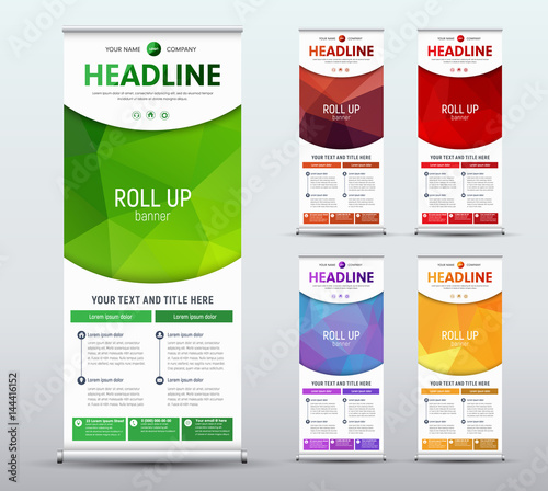 Template of a vertical brochure with a semicircle for your photo.