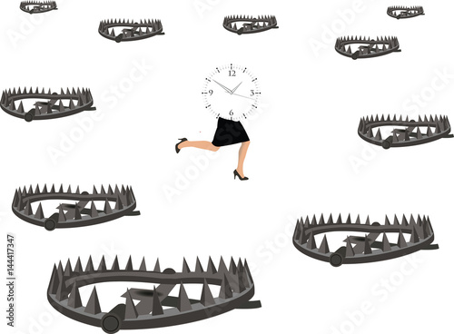 donna che corre con orologio