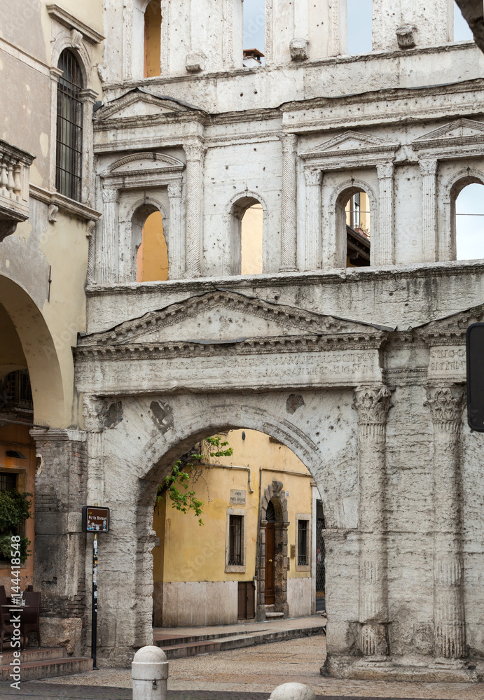 Porta Borsari - ancient Roman gate in Verona, Italy.