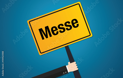 Messe Schild Flat Design