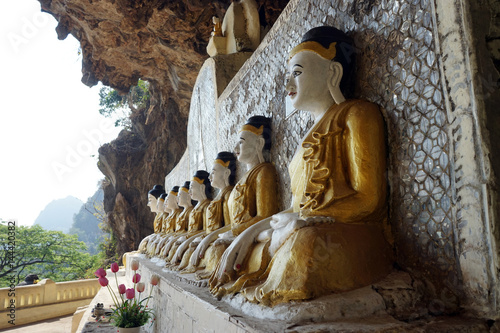 Buddha in cave photo