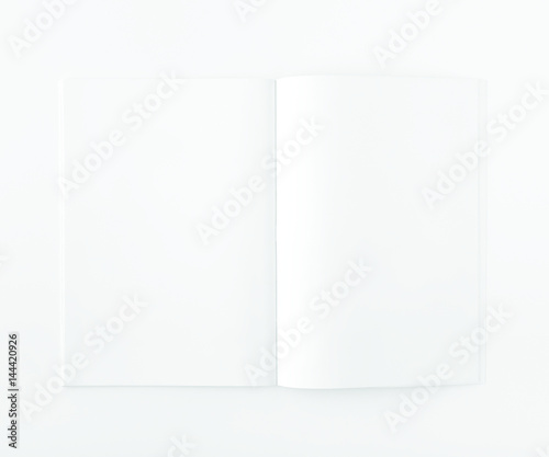 Magazine,US-Letter, A4 Brochure Mock-up, Realistic Rendering of Magazine, A5/A4 Brochure Mock-up on Isolated White Background, 3D Illustration