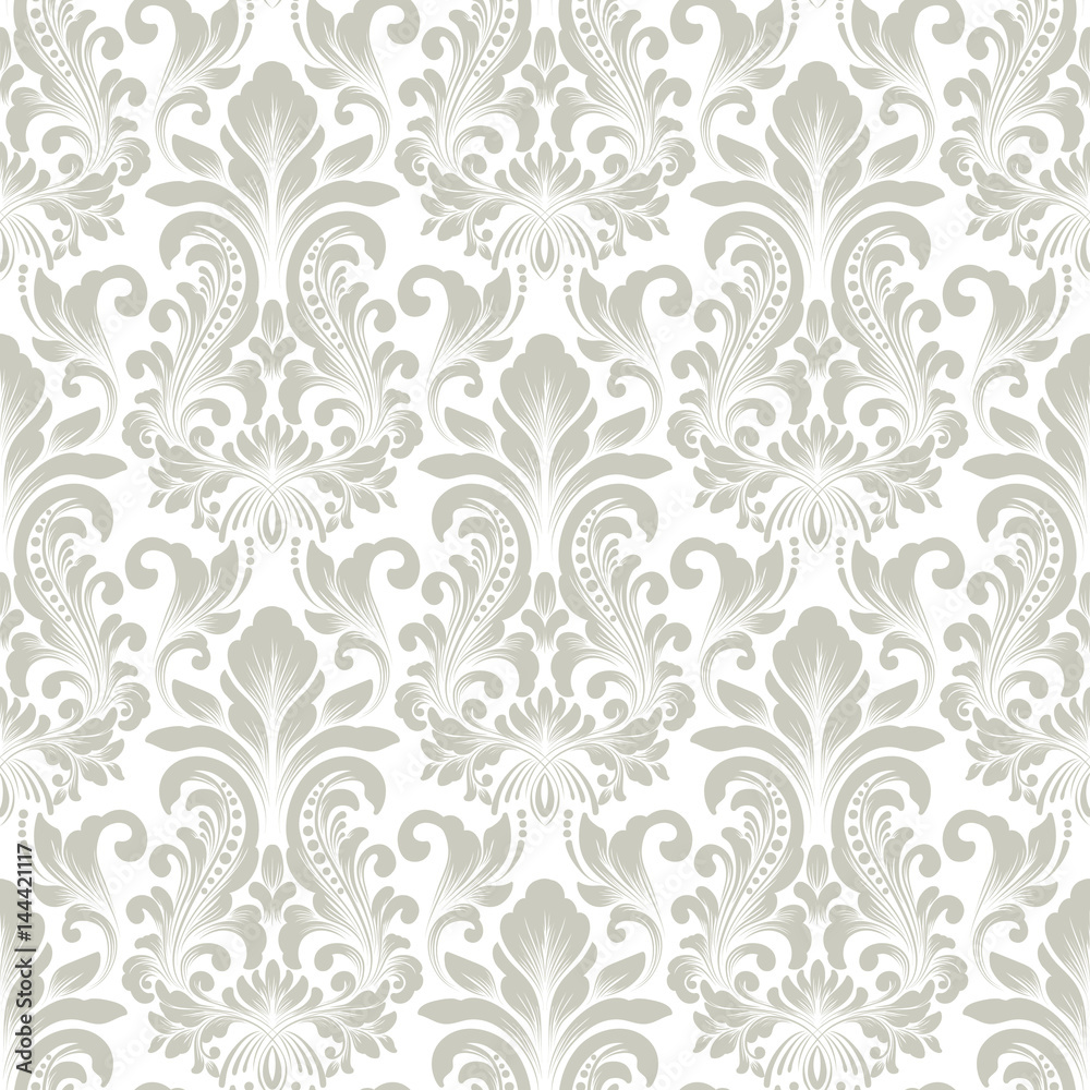 Vector damask seamless pattern background. Classical luxury old fashioned damask ornament, royal victorian seamless texture for wallpapers, textile, wrapping. Exquisite floral baroque template. Vector damask seamless pattern background. Classical luxury old fashioned damask ornament, royal victorian seamless texture for wallpapers, textile, wrapping. Exquisite floral baroque template.