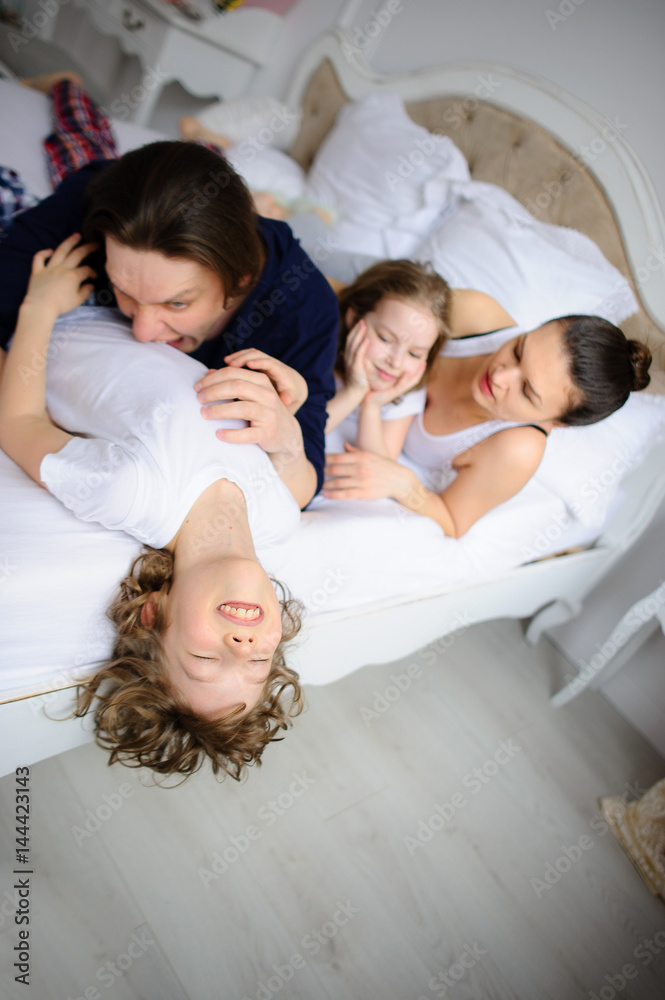 Morning in amicable family. Morning in amicable family.