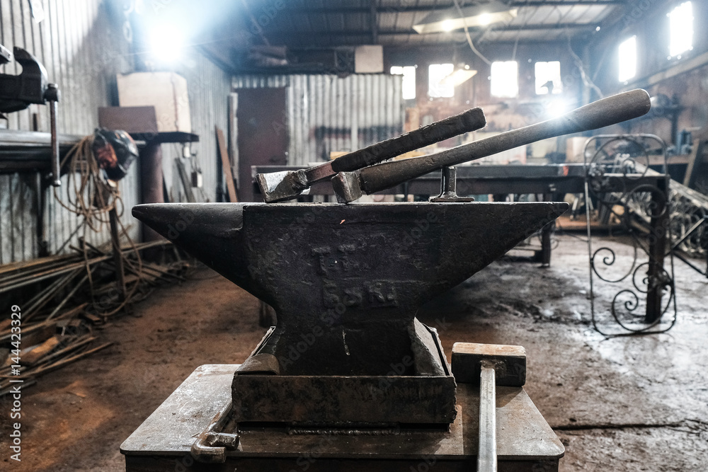 Forge, blacksmith's work, hot metal