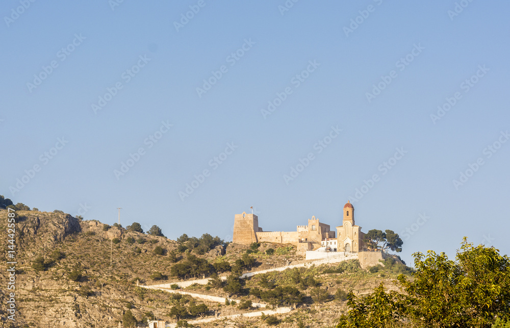 View of castle in Cullera, Valencia, Spain