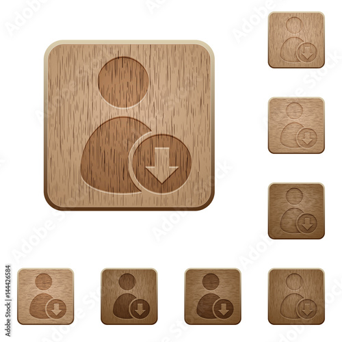 Move down user wooden buttons