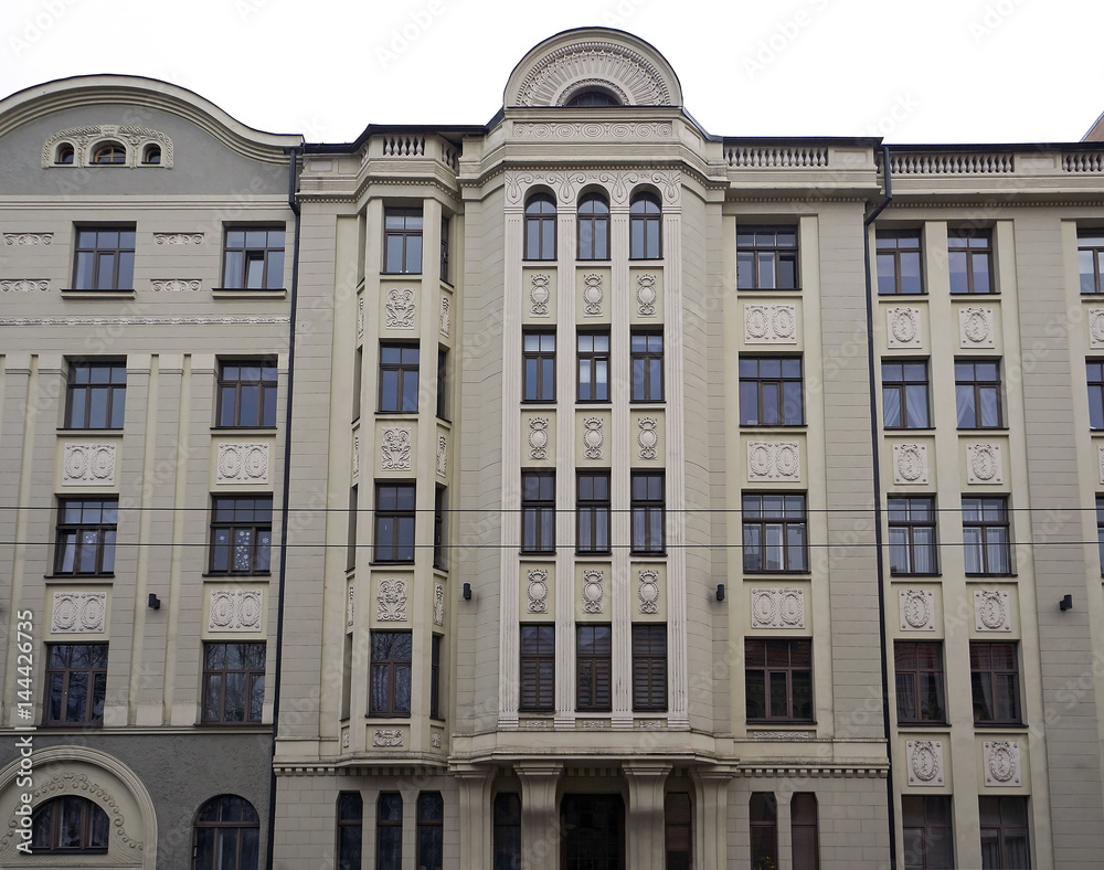 Riga, Baznicas 46, Art Nouveau, facade elements