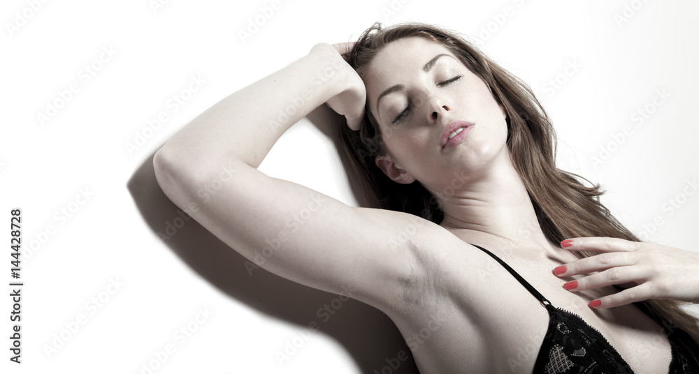 Obraz premium portrait an weisser wand
