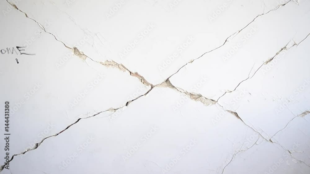 Crack wall plaster after earthquake Crack wall plaster after earthquake