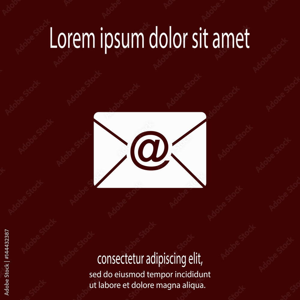 Envelope Mail icon, vector illustration. Flat design style