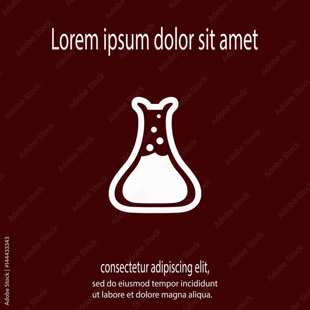 laboratory glass icon, vector illustration. Flat design style laboratory glass icon, vector illustration. Flat design style
