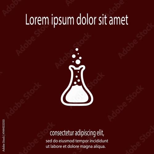 laboratory glass icon, vector illustration. Flat design style 