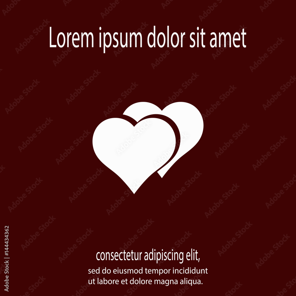 Heart Icon, vector illustration. Flat design style Heart Icon, vector illustration. Flat design style