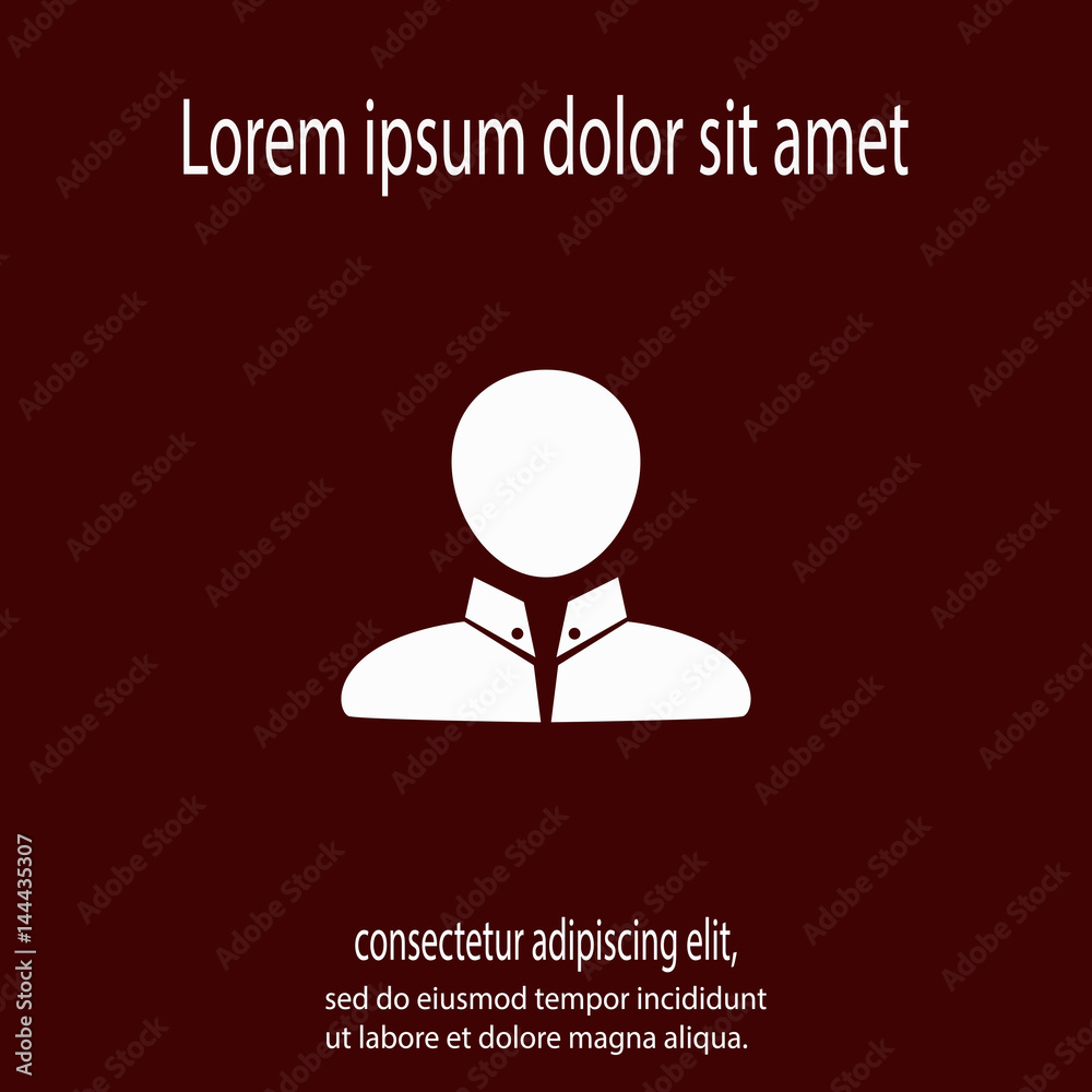 Business man icon, vector illustration. Flat design style 