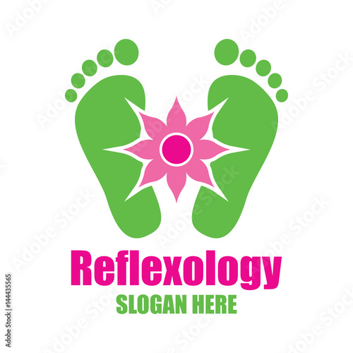 reflexology, zone therapy logo with text space for your slogan / tagline, vector illustration