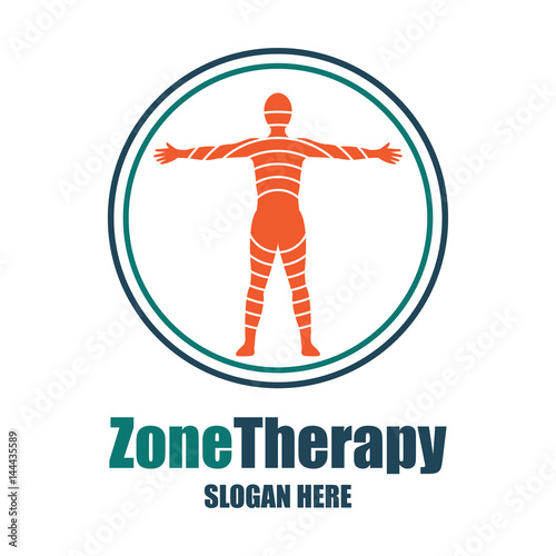 reflexology, zone therapy logo with text space for your slogan / tagline, vector illustration