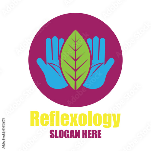 reflexology, zone therapy logo with text space for your slogan / tagline, vector illustration